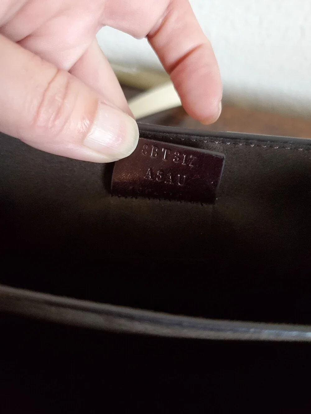 Fendi Cream Patent Leather Karligraphy Bag